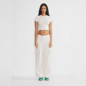 NEW Aritzia TNA Picture Cargo Pants in Light Birch / Creme Size 0